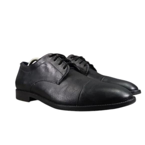 Cole Haan Shoes Men 8.5 Oxford Classic Professional Formal Leather Cap Toe Black